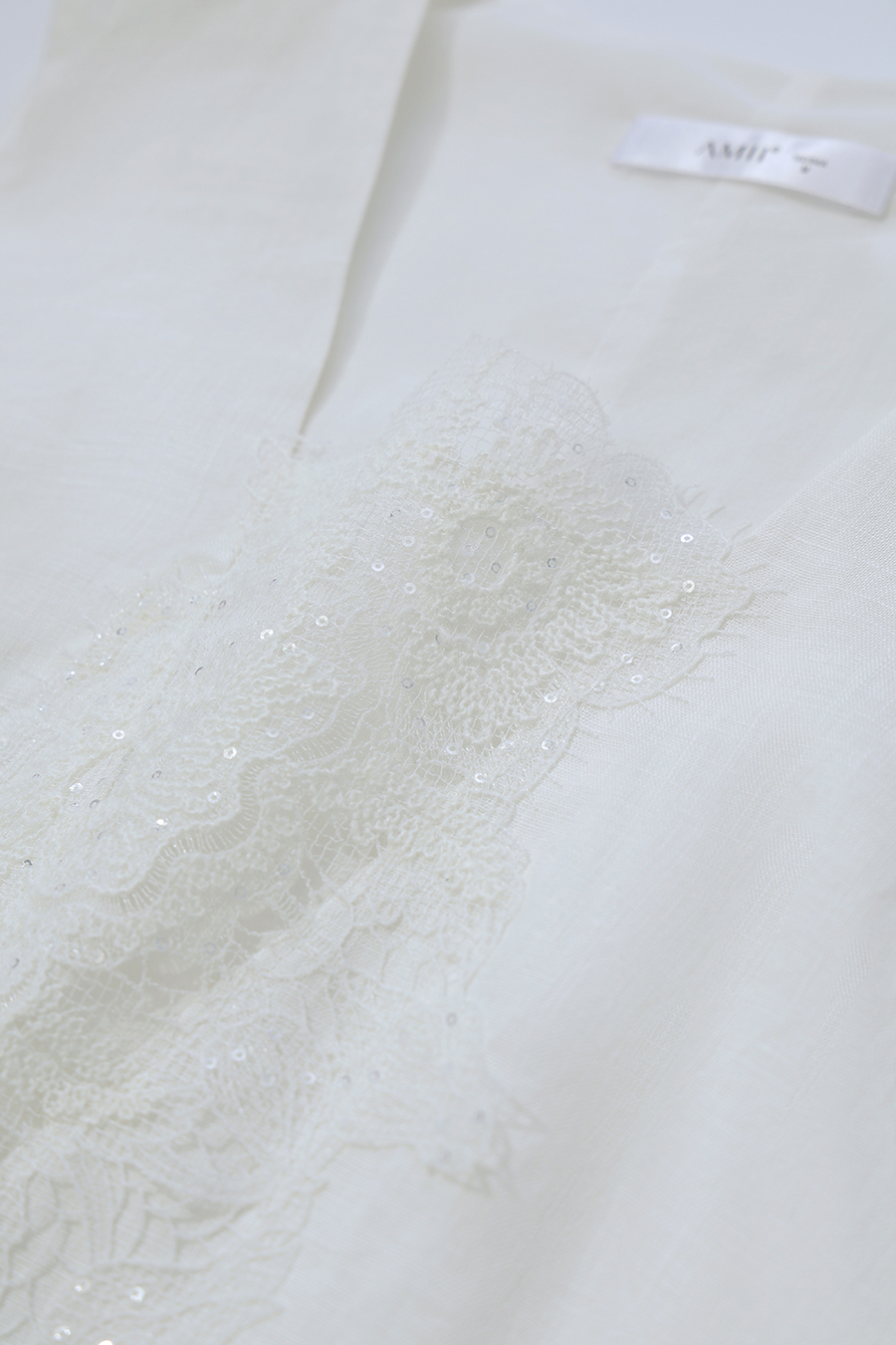 V-Neck Pure Linen Dress|AMII