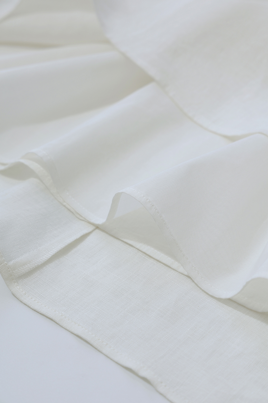 V-Neck Pure Linen Dress|AMII