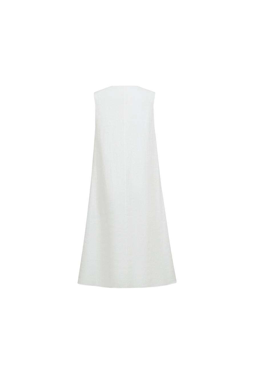 V-Neck Pure Linen Dress|AMII