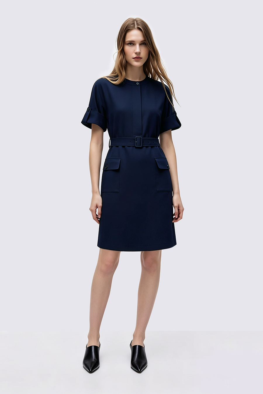 Workwear Waist Belt Dress