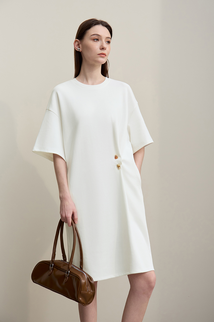 Decorative Brooch Dress|AMII