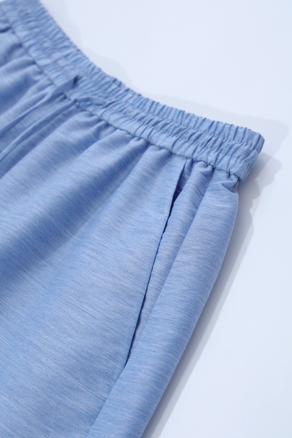 Vacation Drop Shoulder Shirt+Casual Shorts