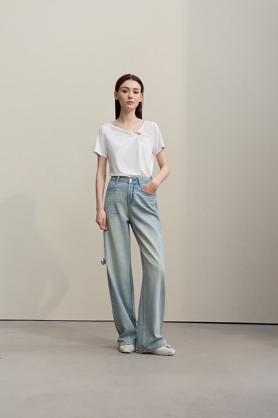 Cotton Lyocell Denim Pants|AMII