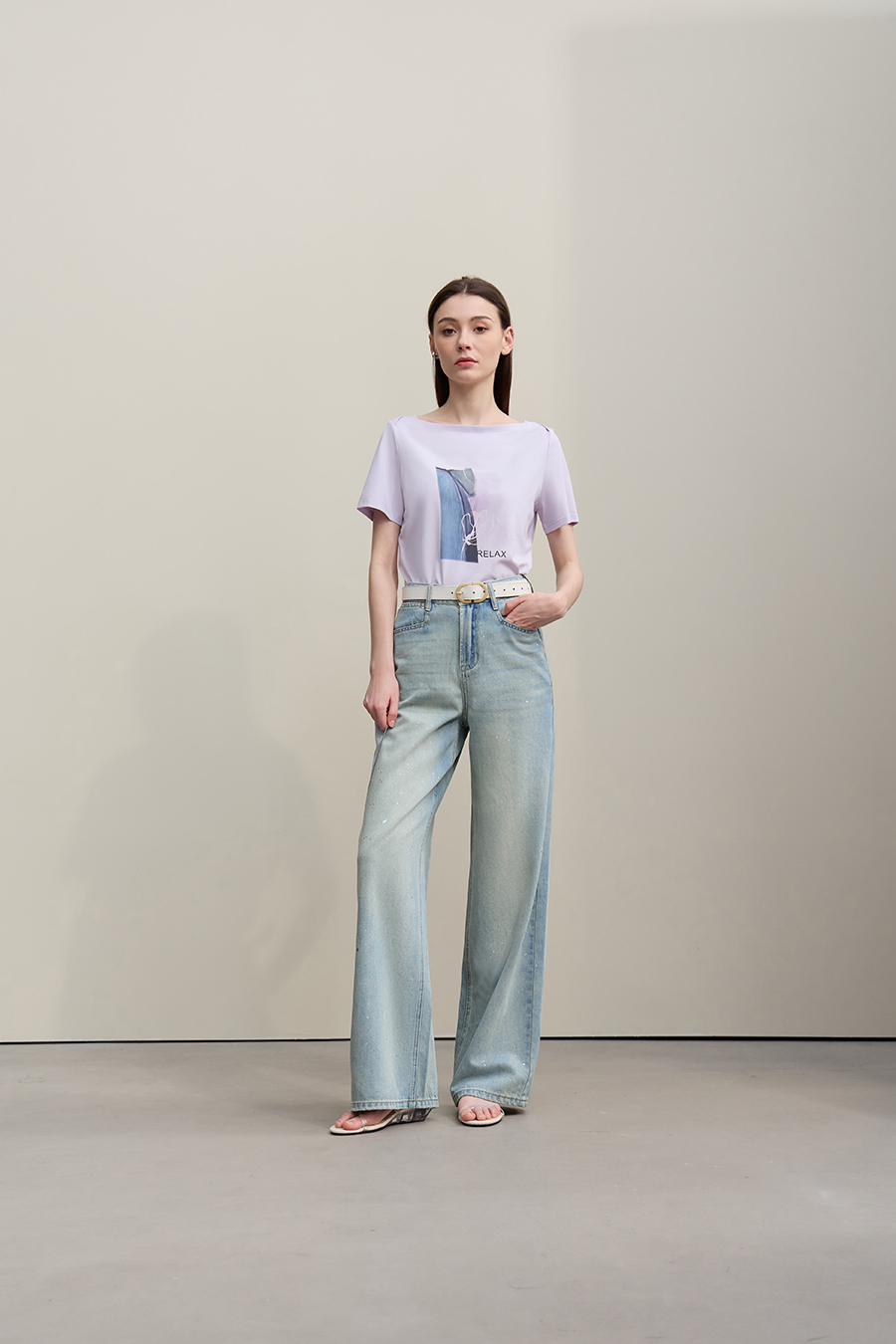 Cotton Lyocell Denim Pants|AMII