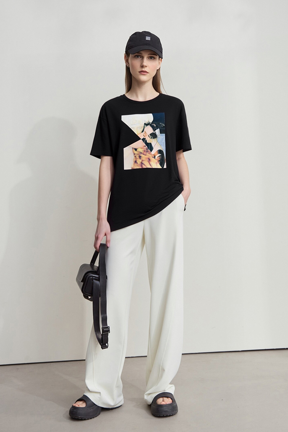 Oil Painting Print Cotton T-shirt