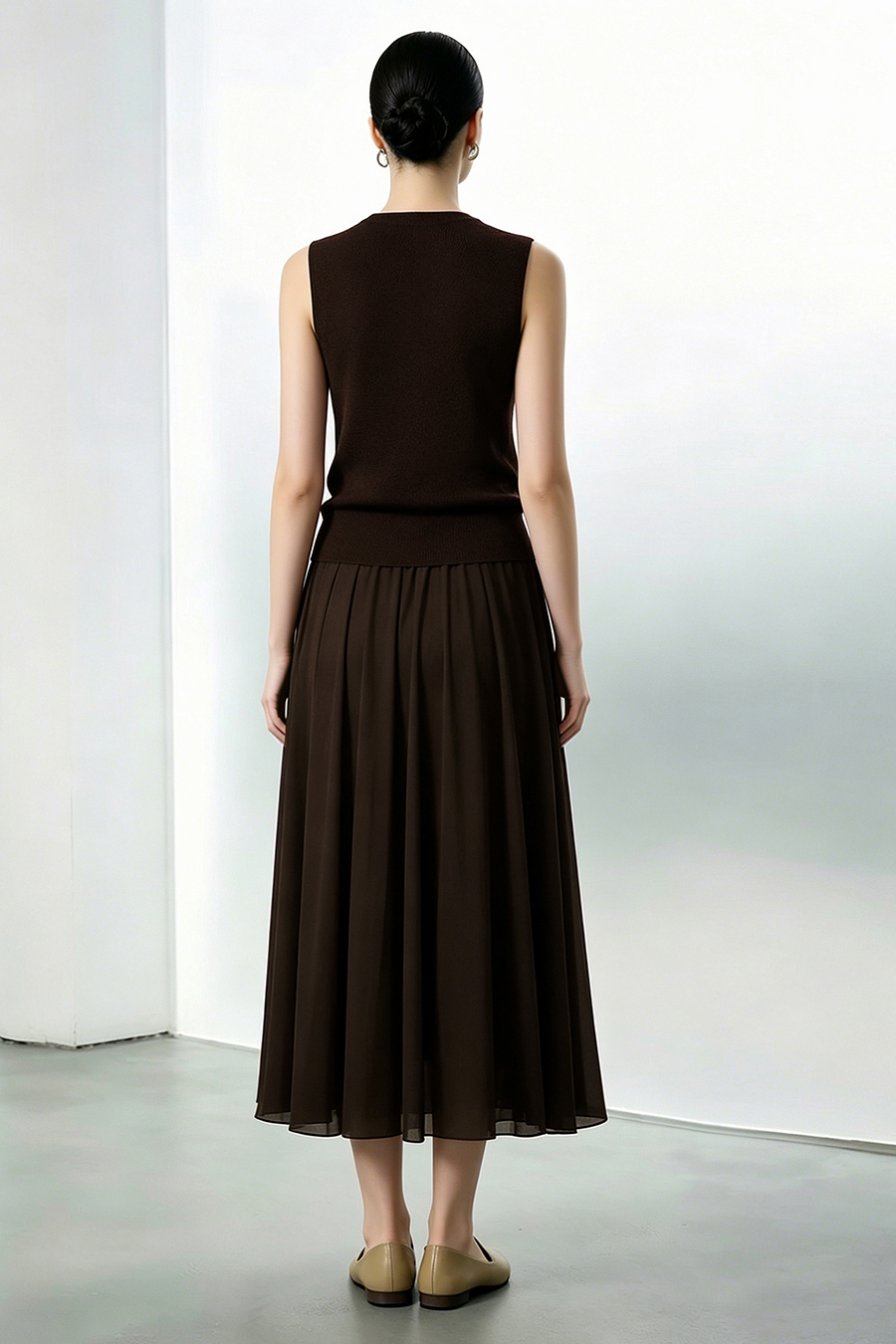 Irregular Hem Midi Skirt|AMII