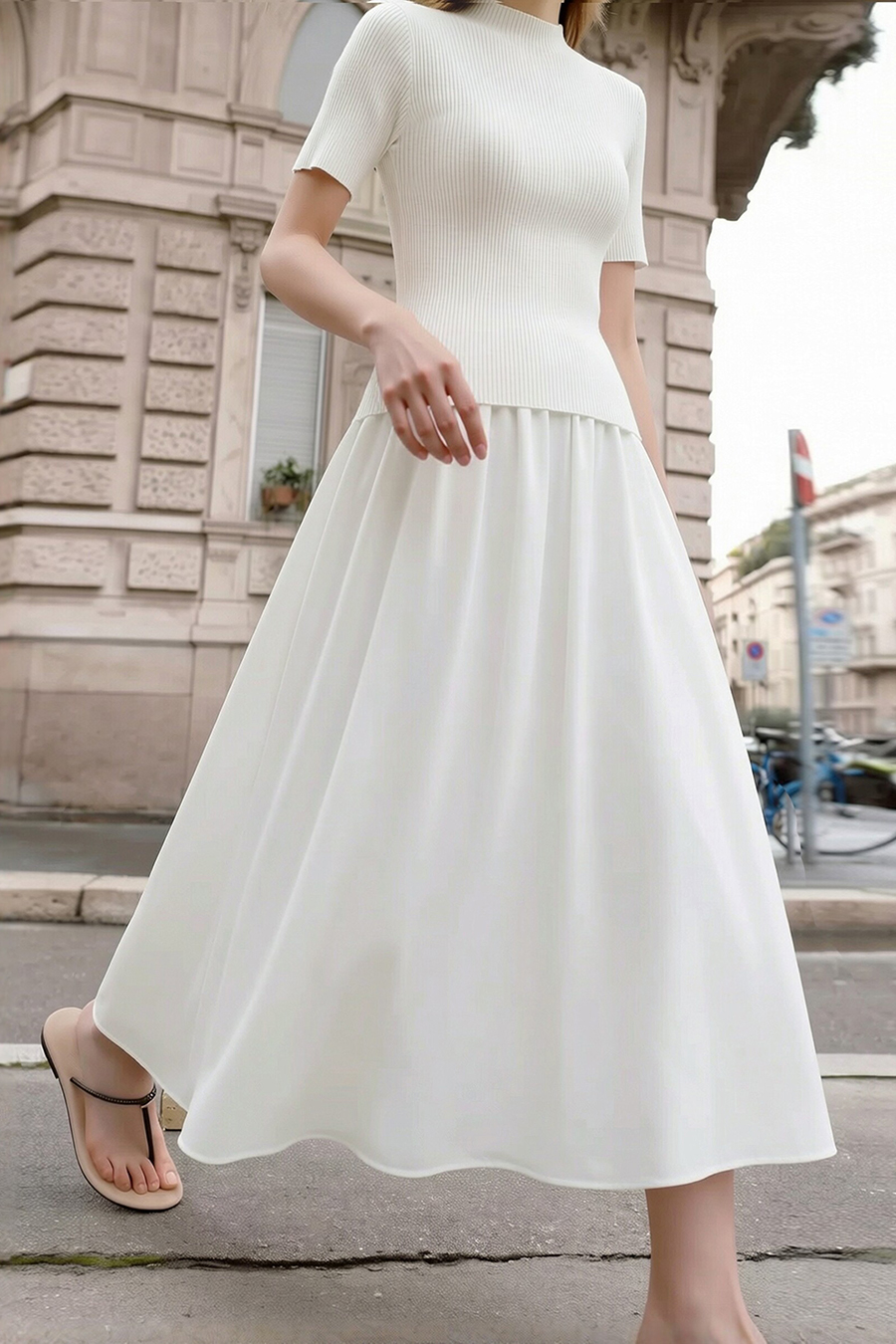 Irregular Hem Midi Skirt|AMII