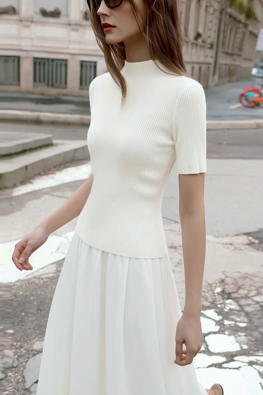 Irregular Hem Midi Skirt|AMII