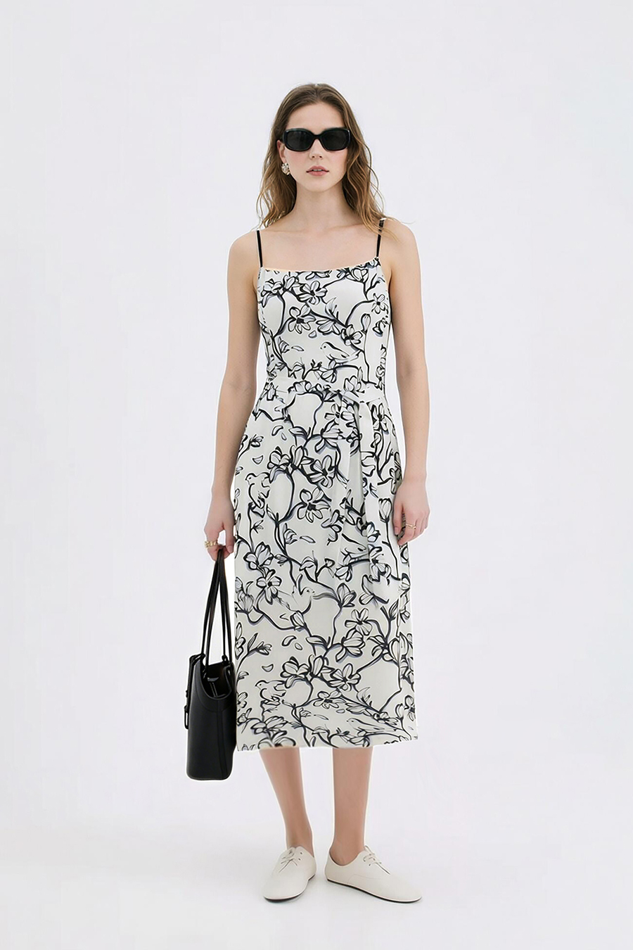 Printed Sling Dress|AMII