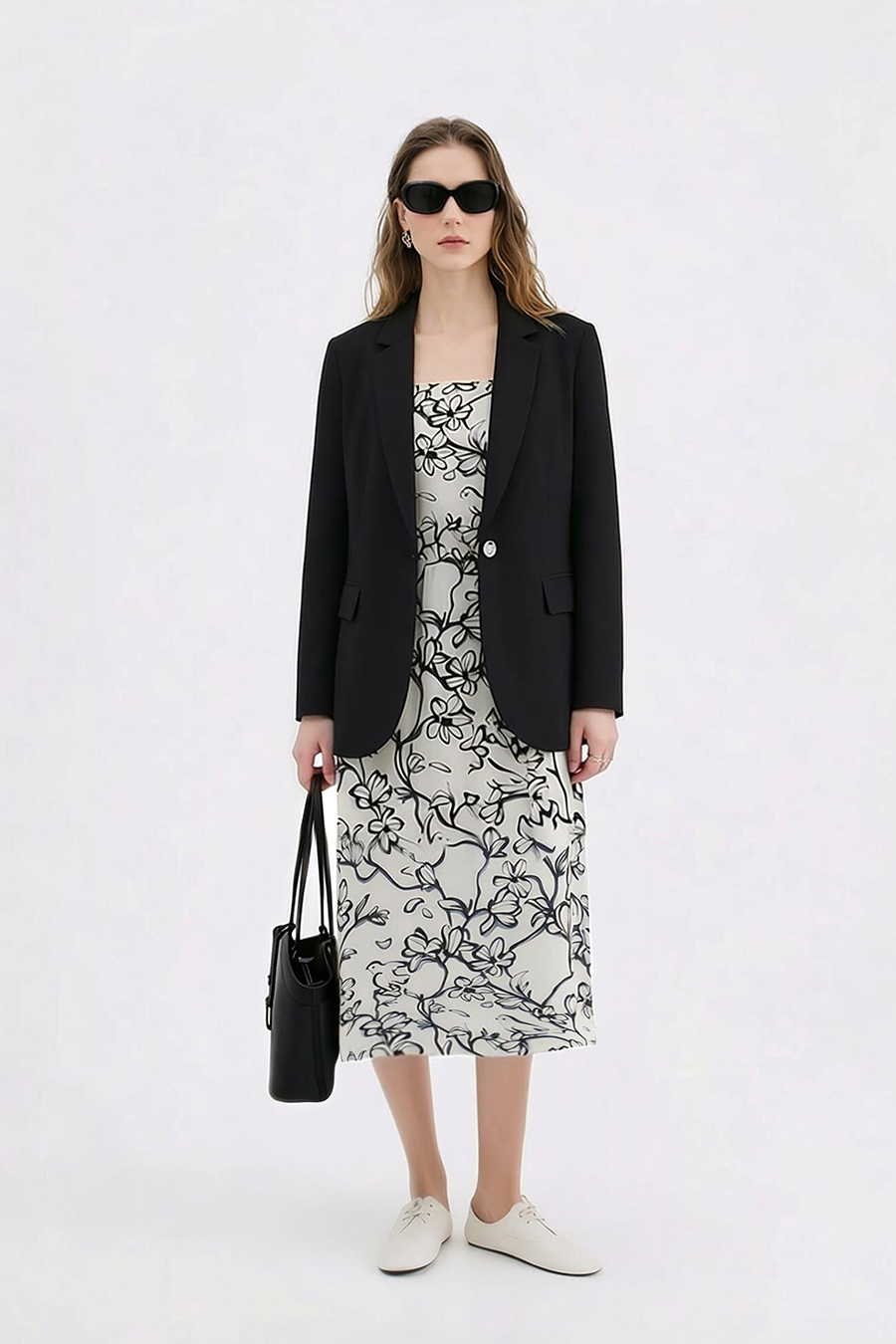 Printed Sling Dress|AMII