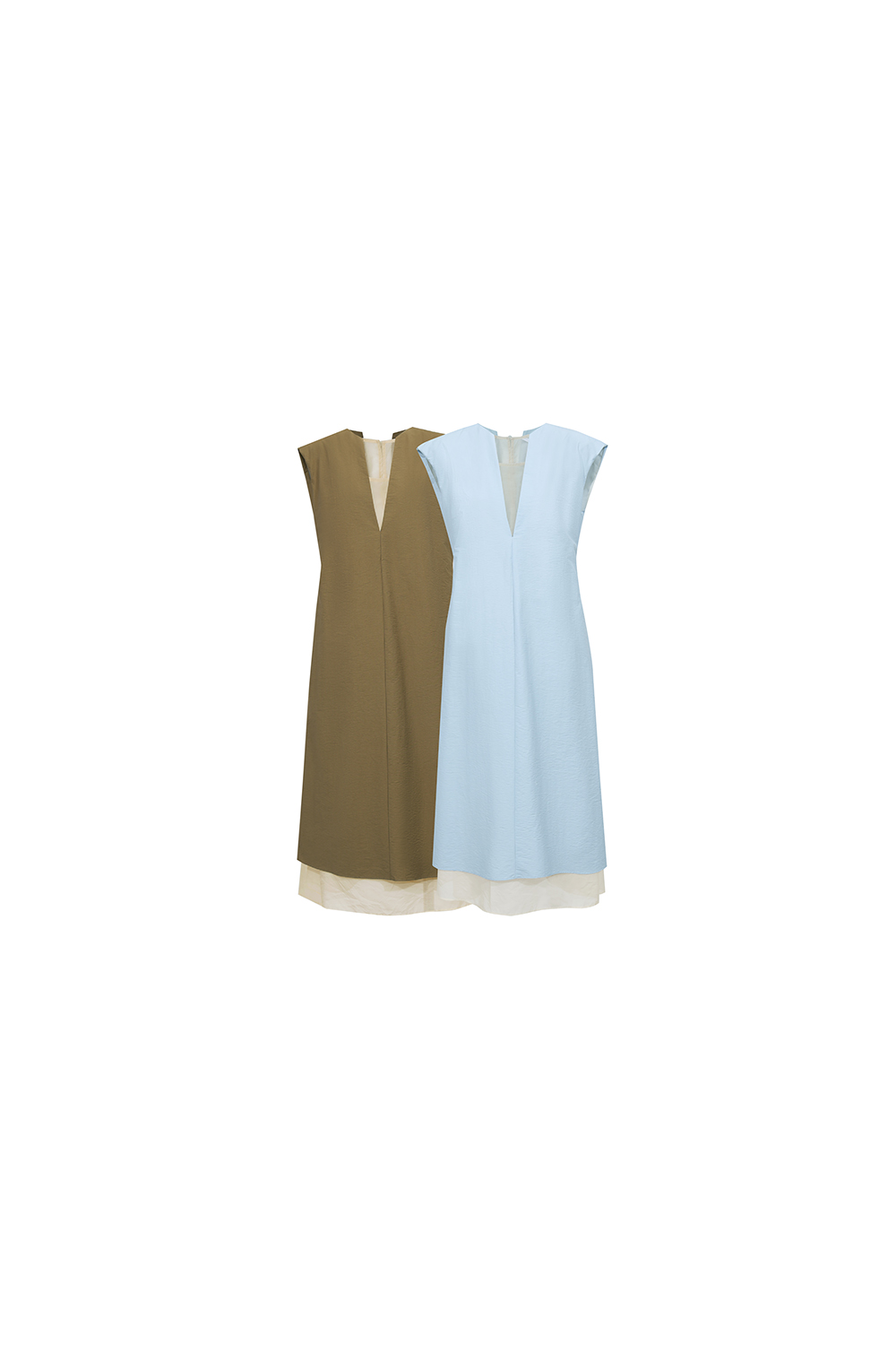 V-neck Sleeveless Layered Tank Dress
