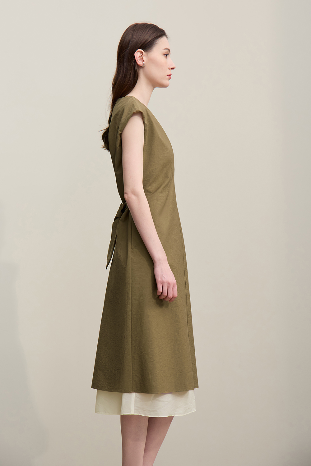 V-neck Sleeveless Layered Tank Dress