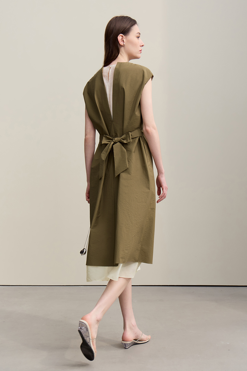 V-neck Sleeveless Layered Tank Dress