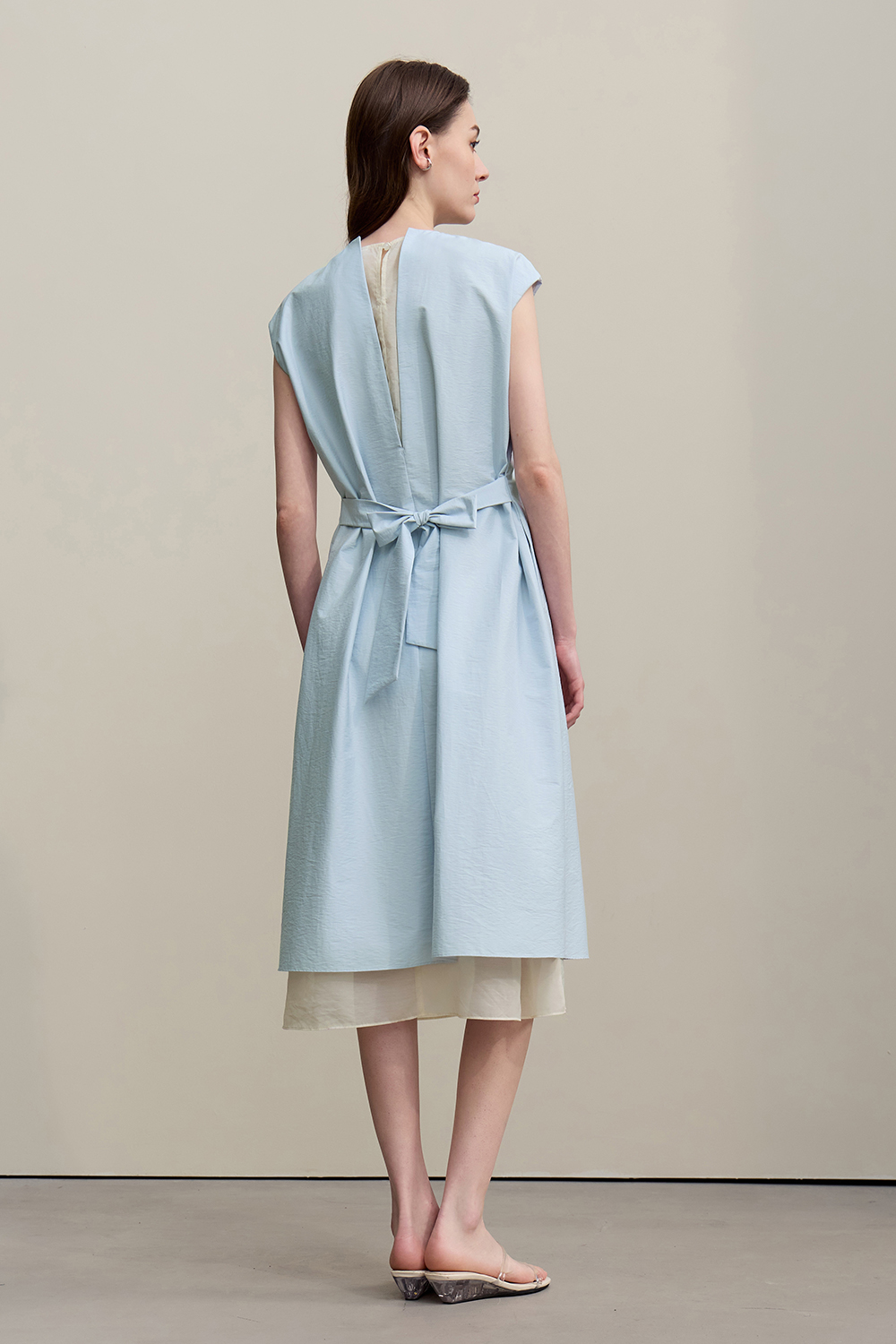 V-neck Sleeveless Layered Tank Dress