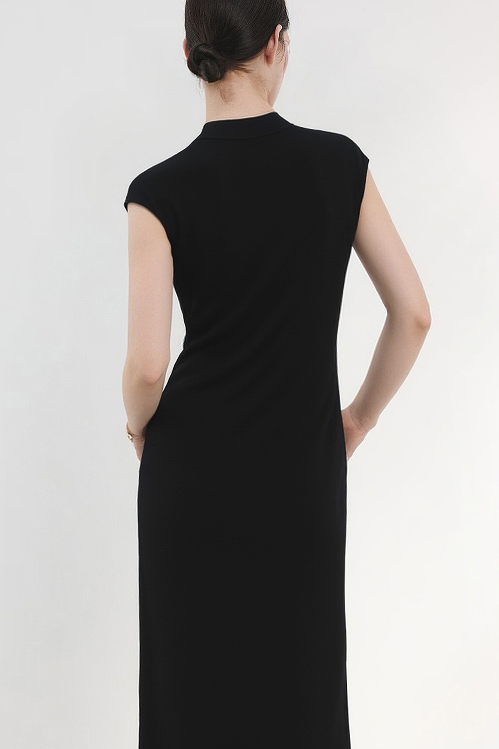 Slim Fit Stand Collar Dress