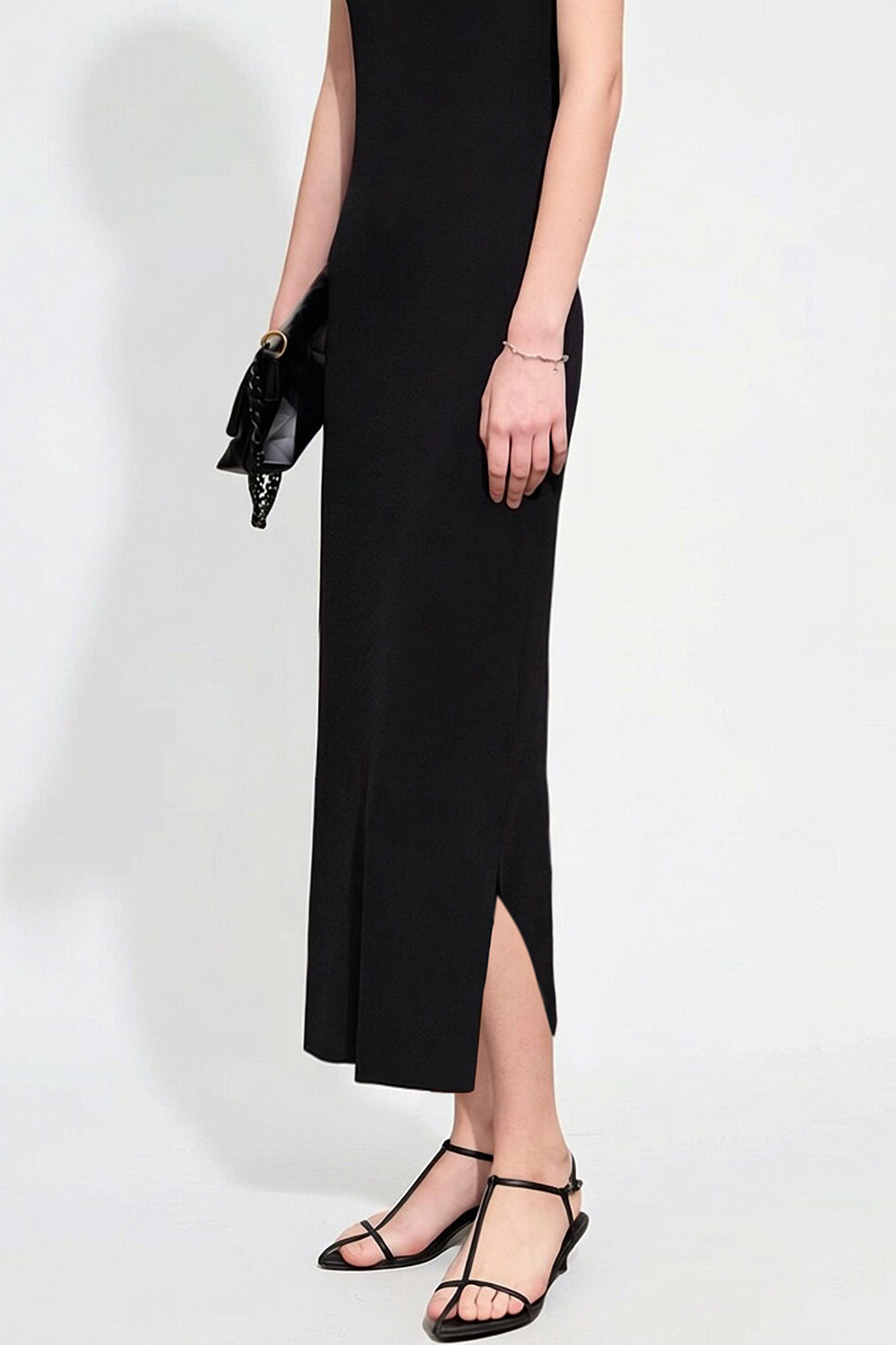 Slim Fit Stand Collar Dress