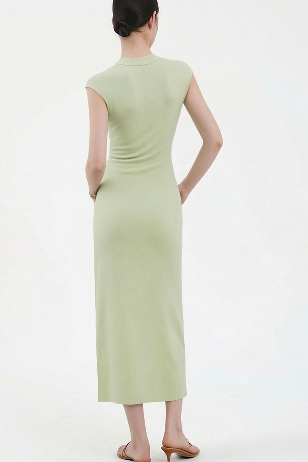 Slim Fit Stand Collar Dress