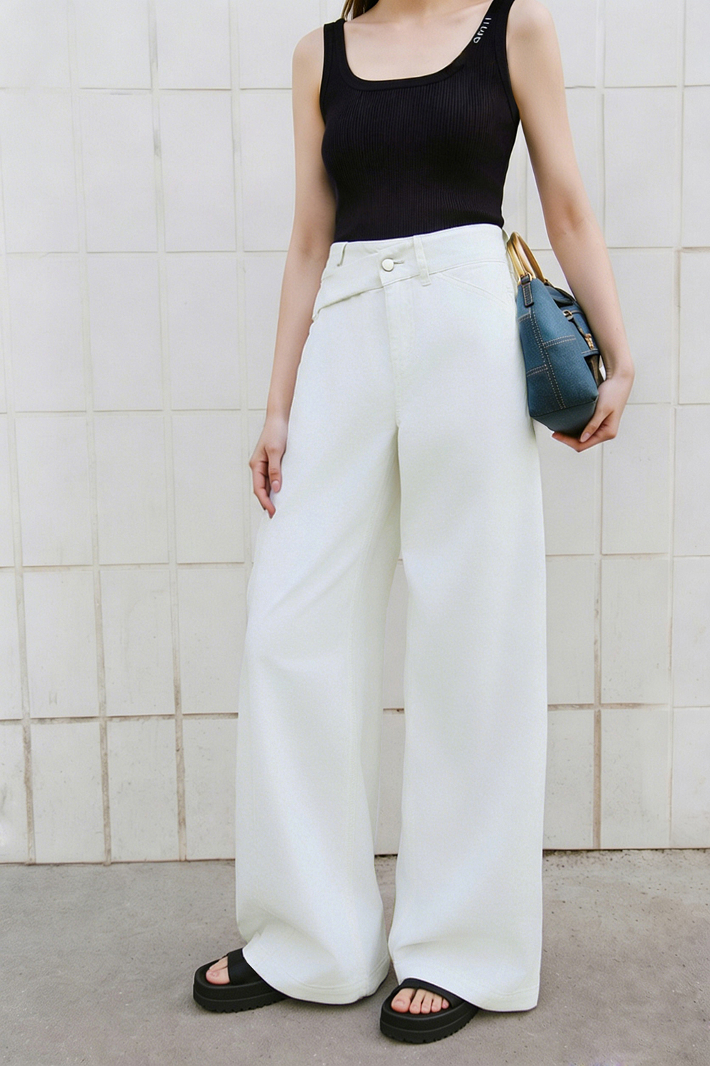 Lyocell Cotton Denim Trousers|AMII