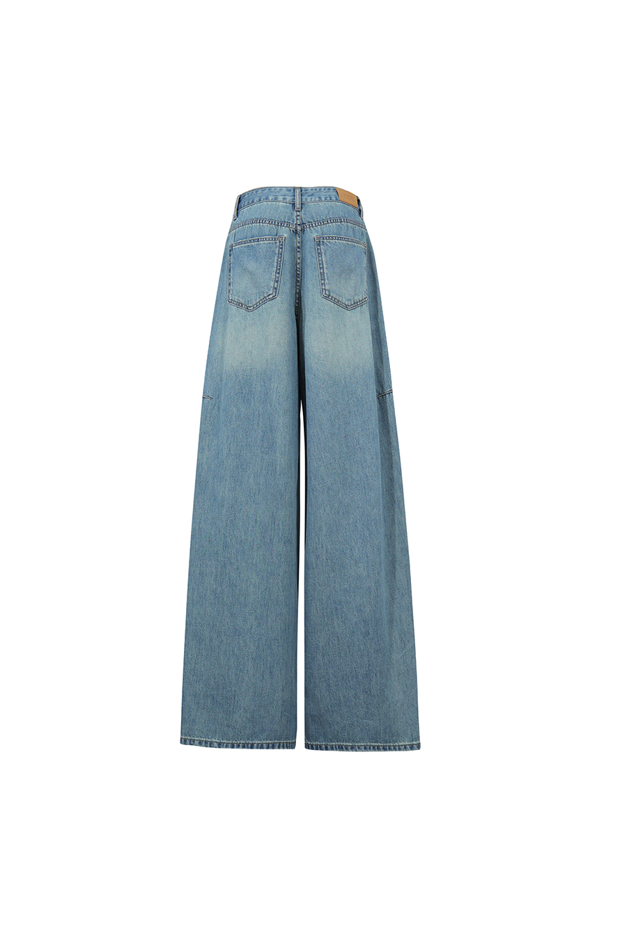 Letter Embroidered Denim Pants|AMII