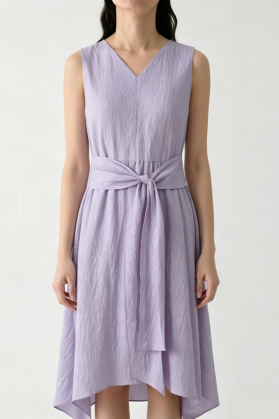 V-Neck Tie Dress|AMII