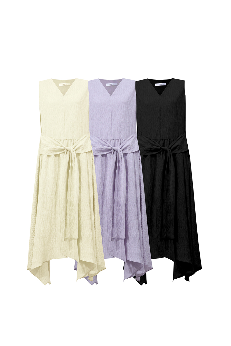 V-Neck Tie Dress|AMII