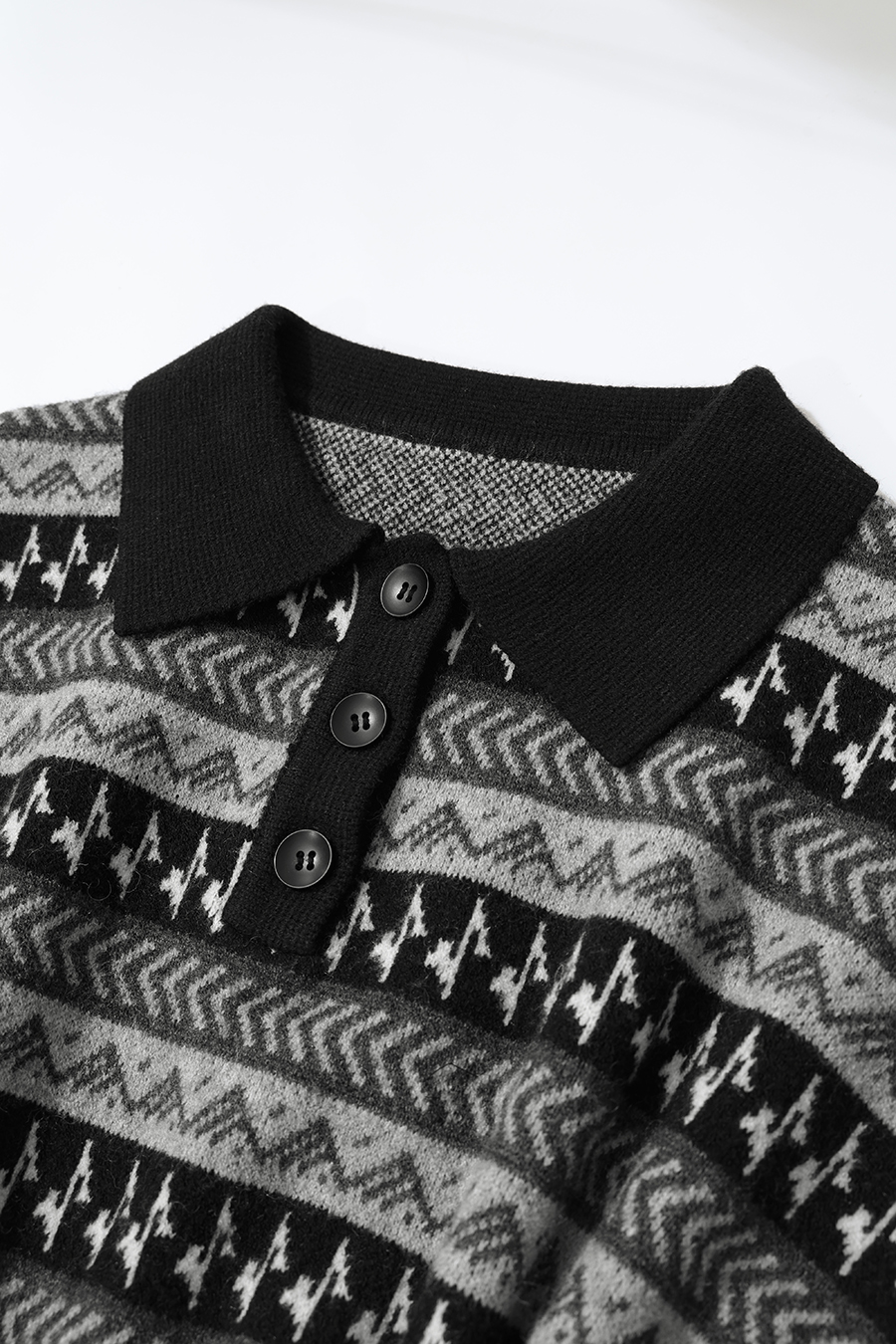 Fair Isle Jacquard Sweater|AMII