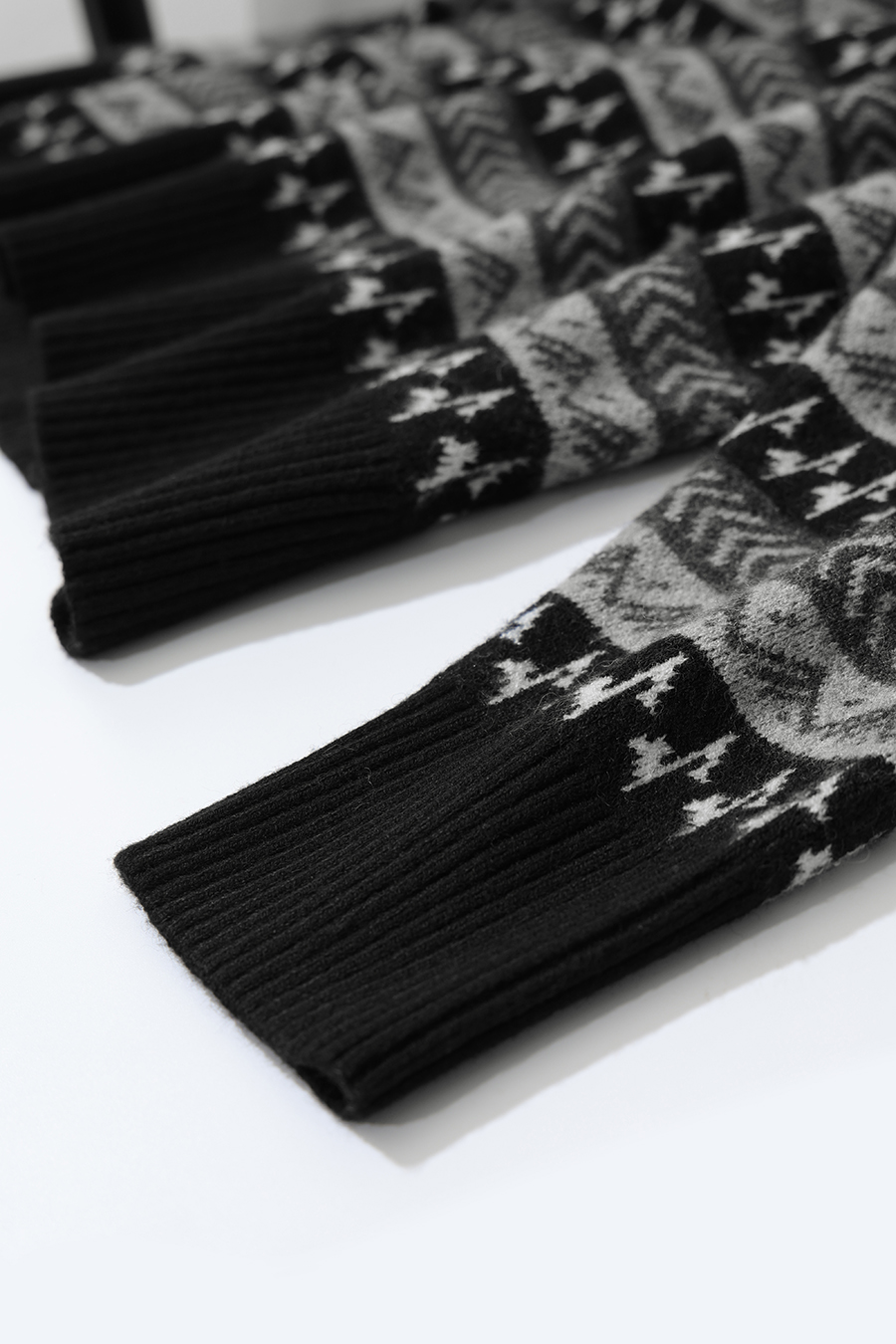 Fair Isle Jacquard Sweater|AMII