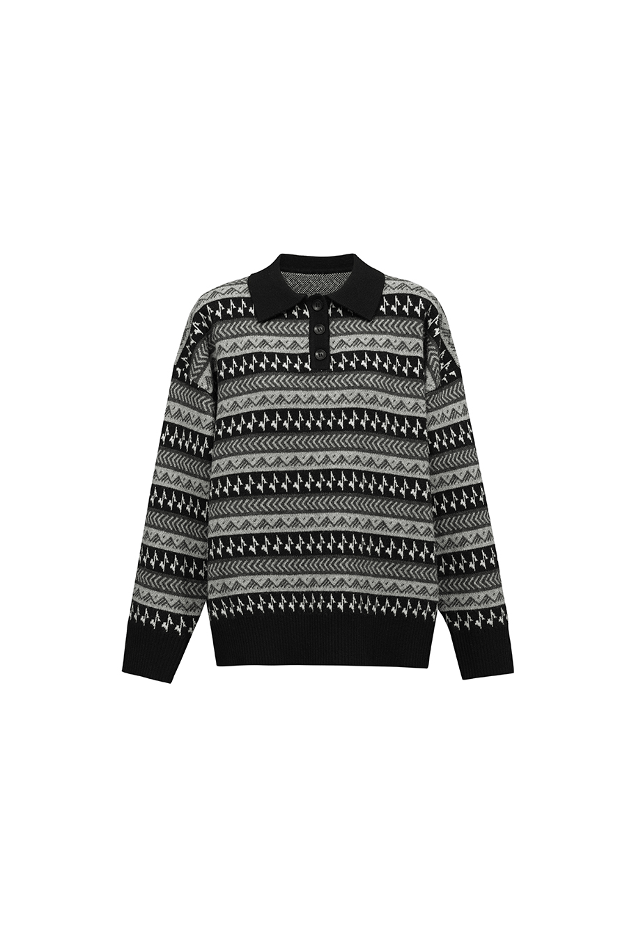 Fair Isle Jacquard Sweater|AMII