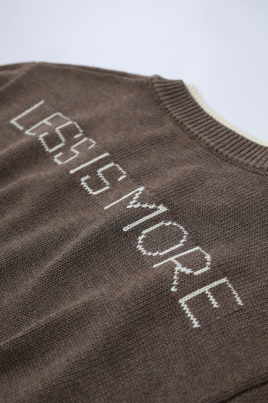 Color‑Block Letter Jacquard Sweater|AMII
