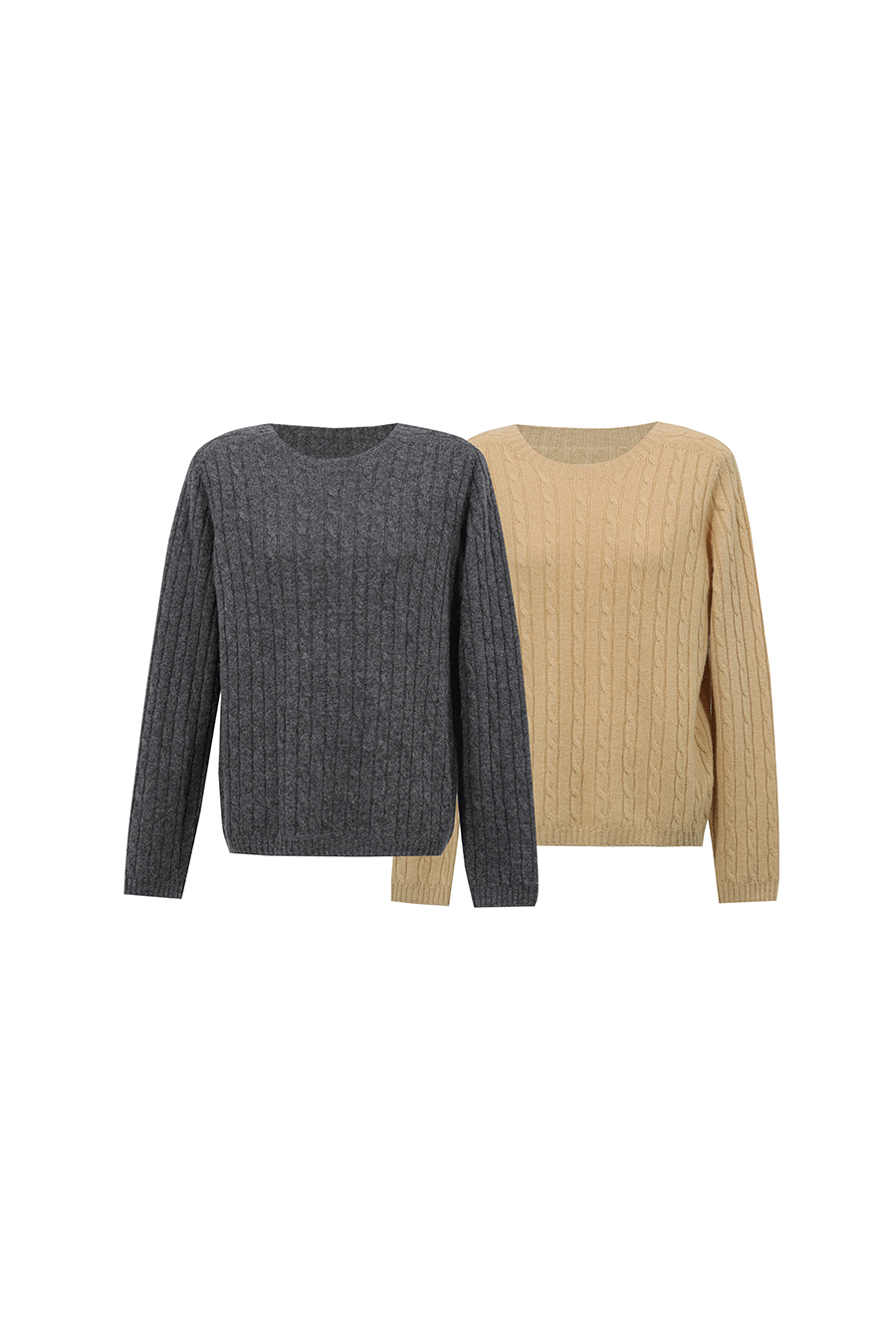 100% Wool Cable Knit Sweater | AMII