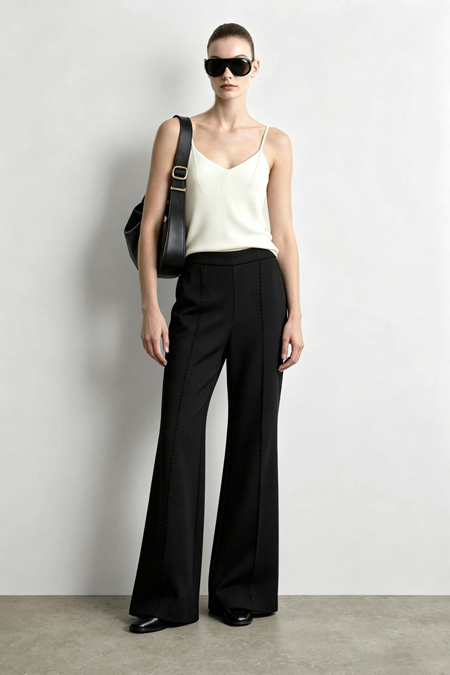 Rib V-Neck Knit Camisole | AMII