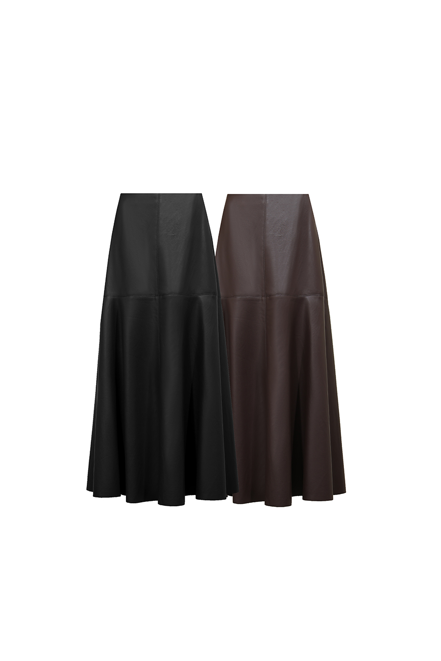 Eco‑Faux Leather Skirt|AMII