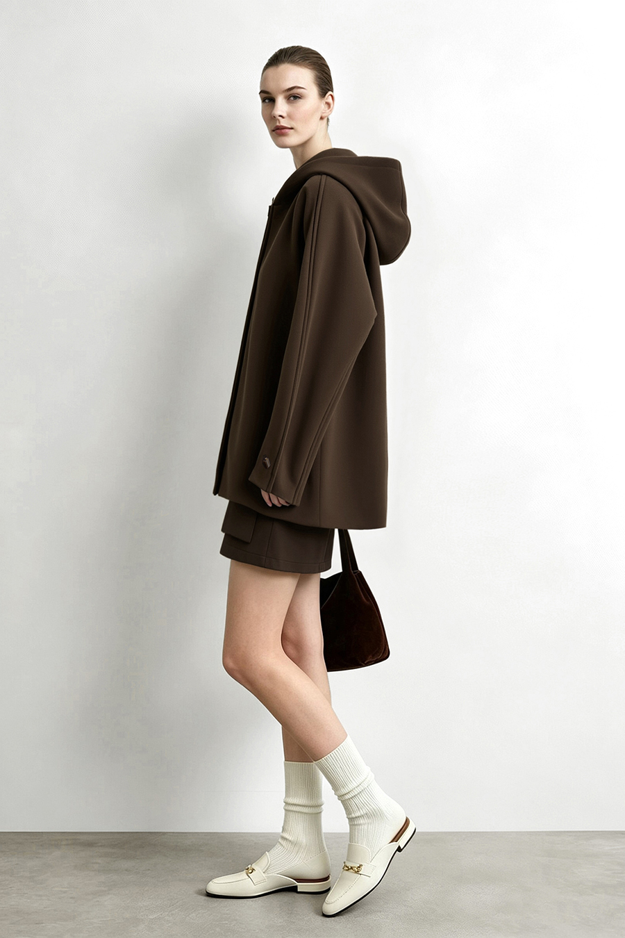 Hooded Two-Way Zip Jacket|AMII