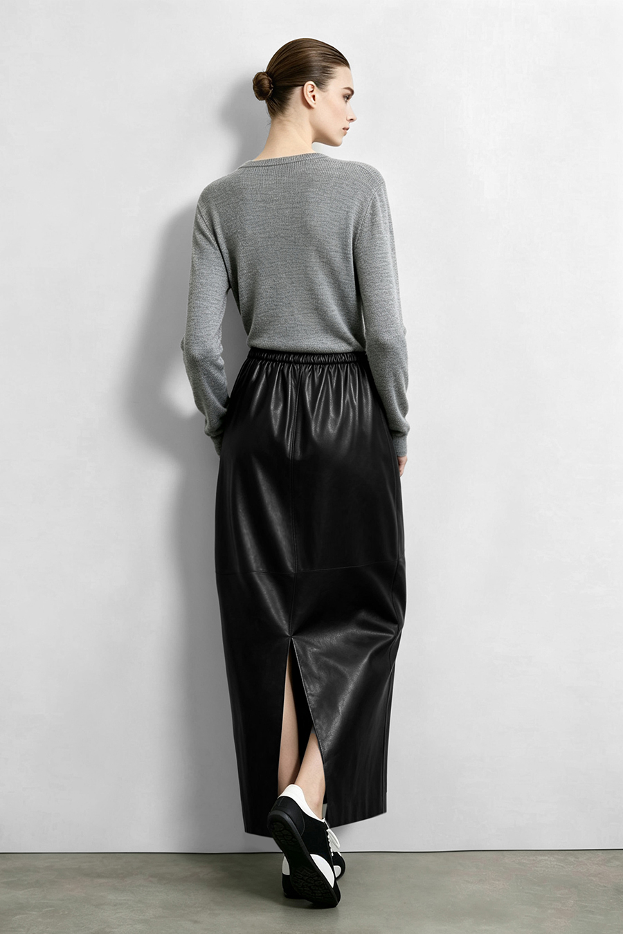 Eco Vegan Leather Skirt|AMII