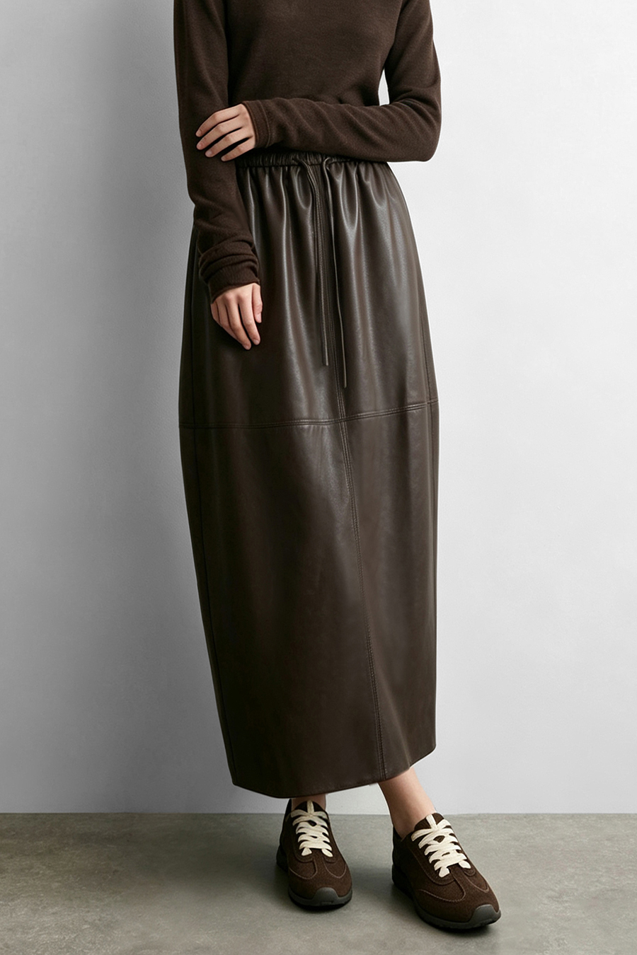 Eco Vegan Leather Skirt|AMII