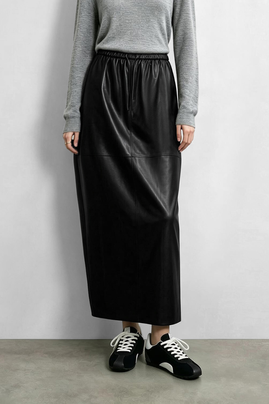 Eco Vegan Leather Skirt|AMII