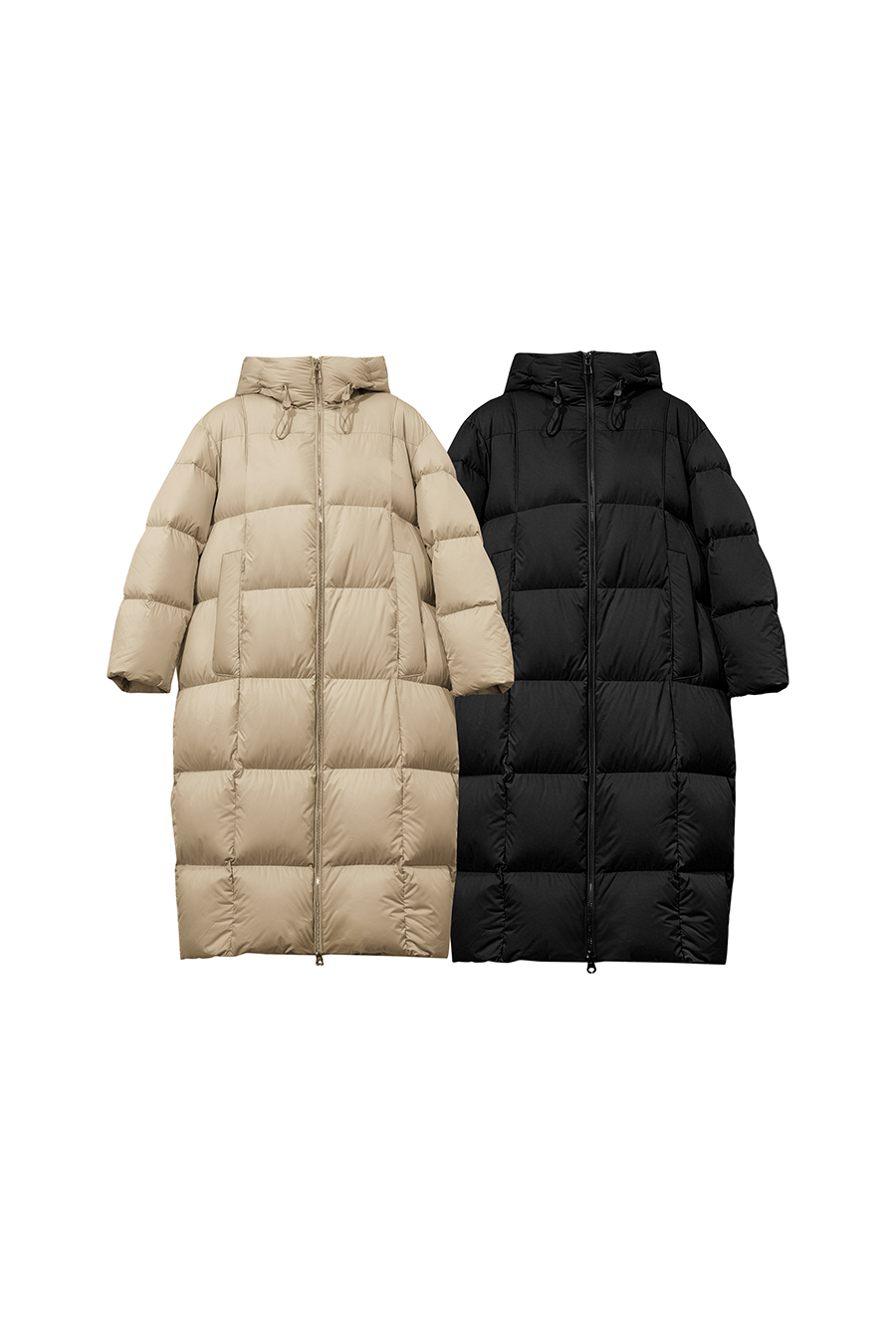 Hooded Cocoon Down Jacket|AMII