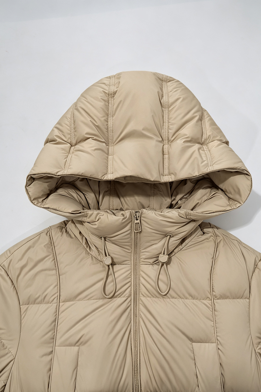 Hooded Cocoon Down Jacket|AMII