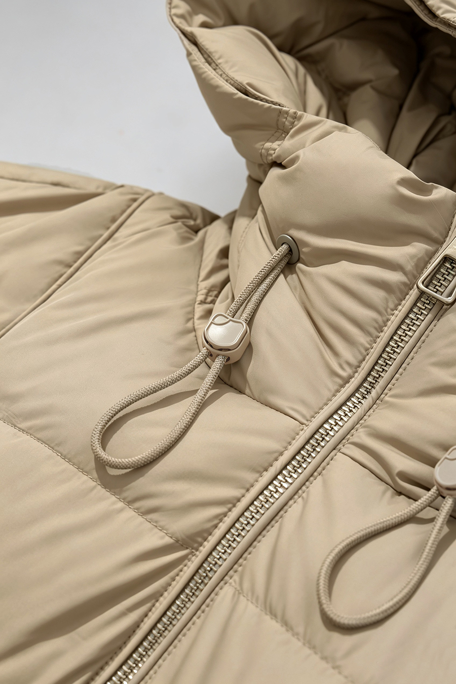 Hooded Cocoon Down Jacket|AMII