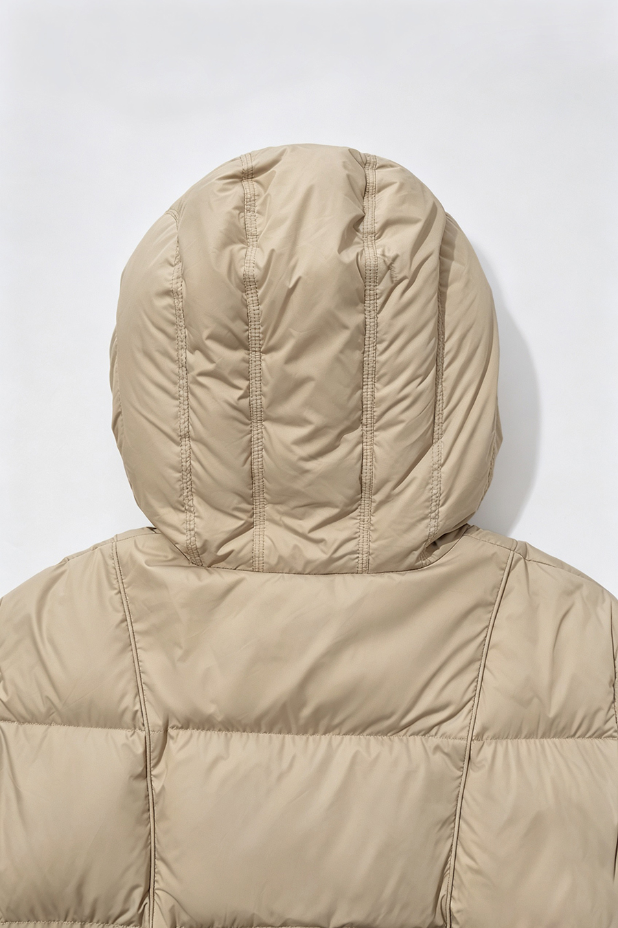 Hooded Cocoon Down Jacket|AMII