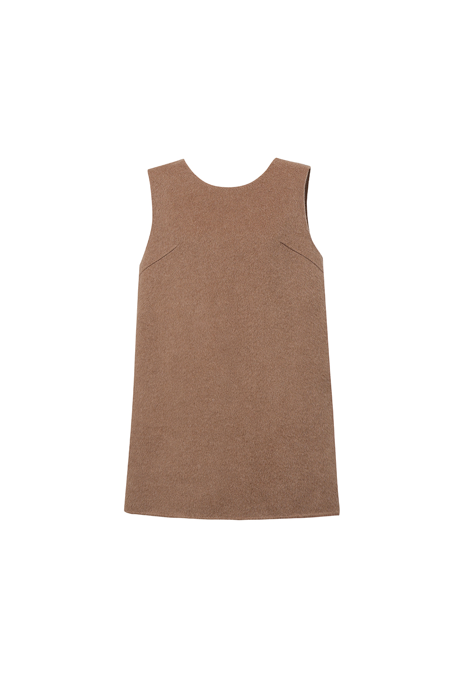 Crew Neck Double-Faced Wool Dress|AMII