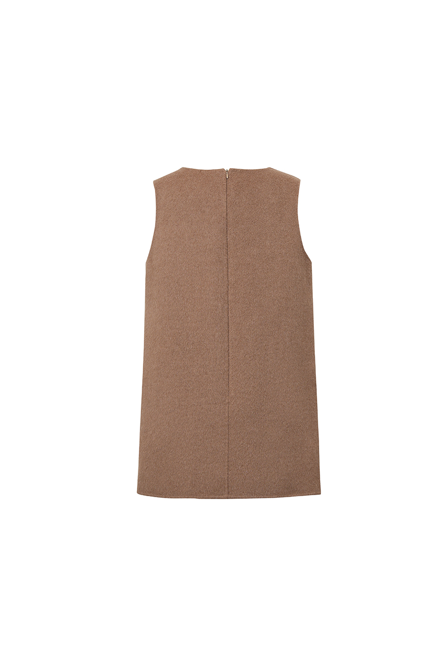 Crew Neck Double-Faced Wool Dress|AMII