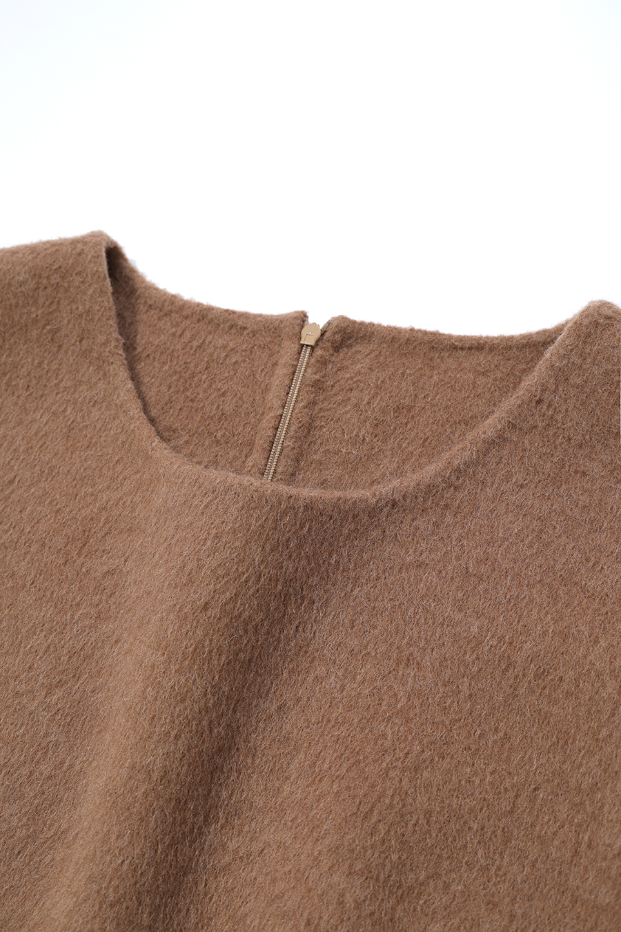 Crew Neck Double-Faced Wool Dress|AMII