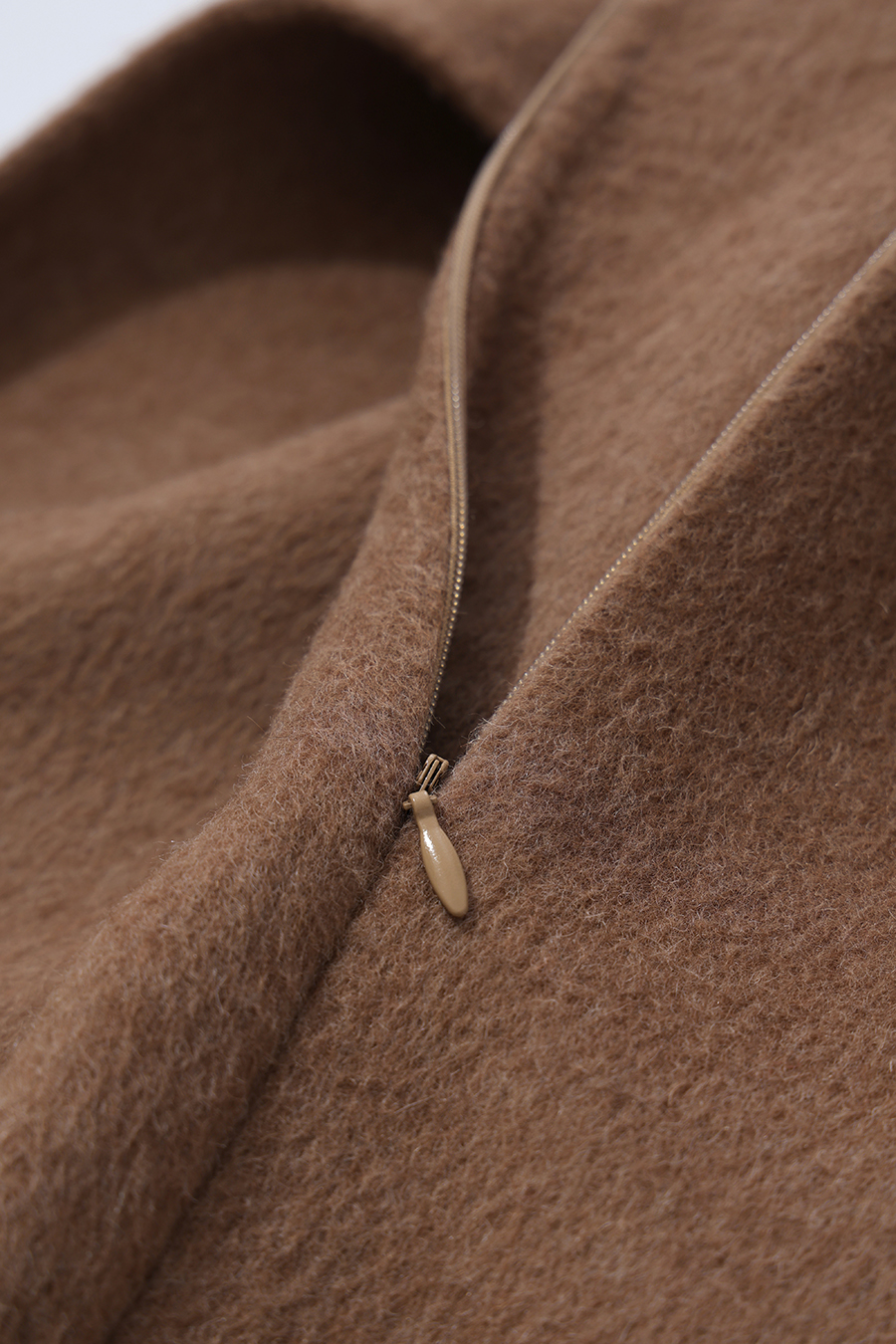 Crew Neck Double-Faced Wool Dress|AMII