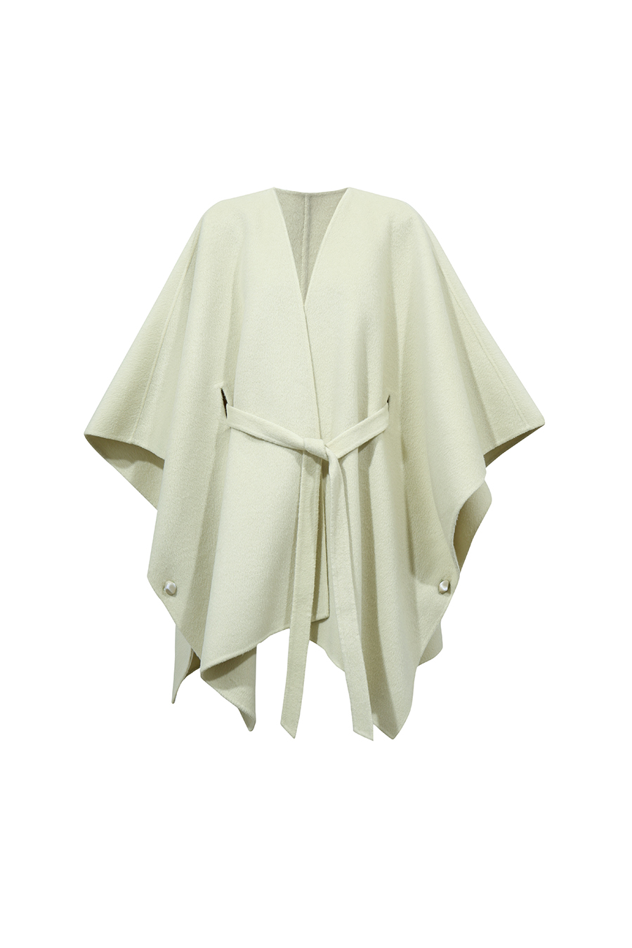 V-Neck All-Wool Double-Faced Coat|AMII