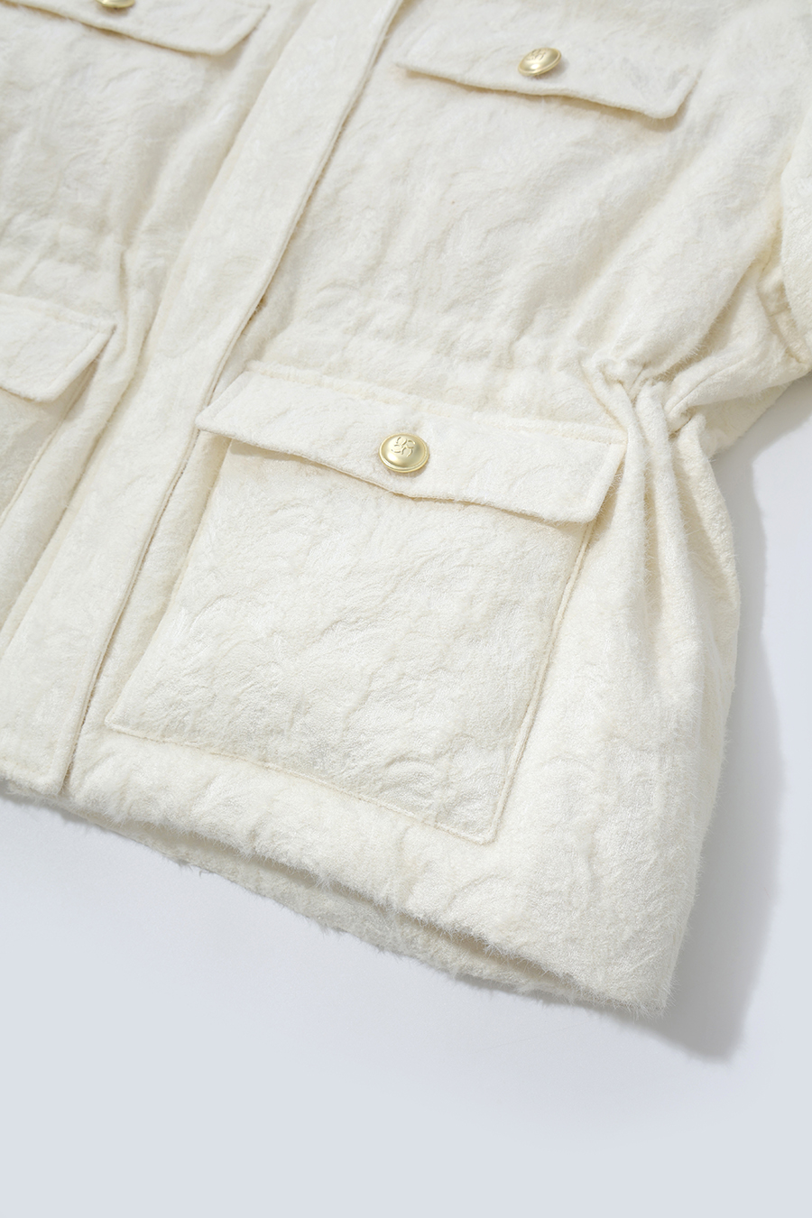 Stand Collar Jacquard Down Jacket|AMII