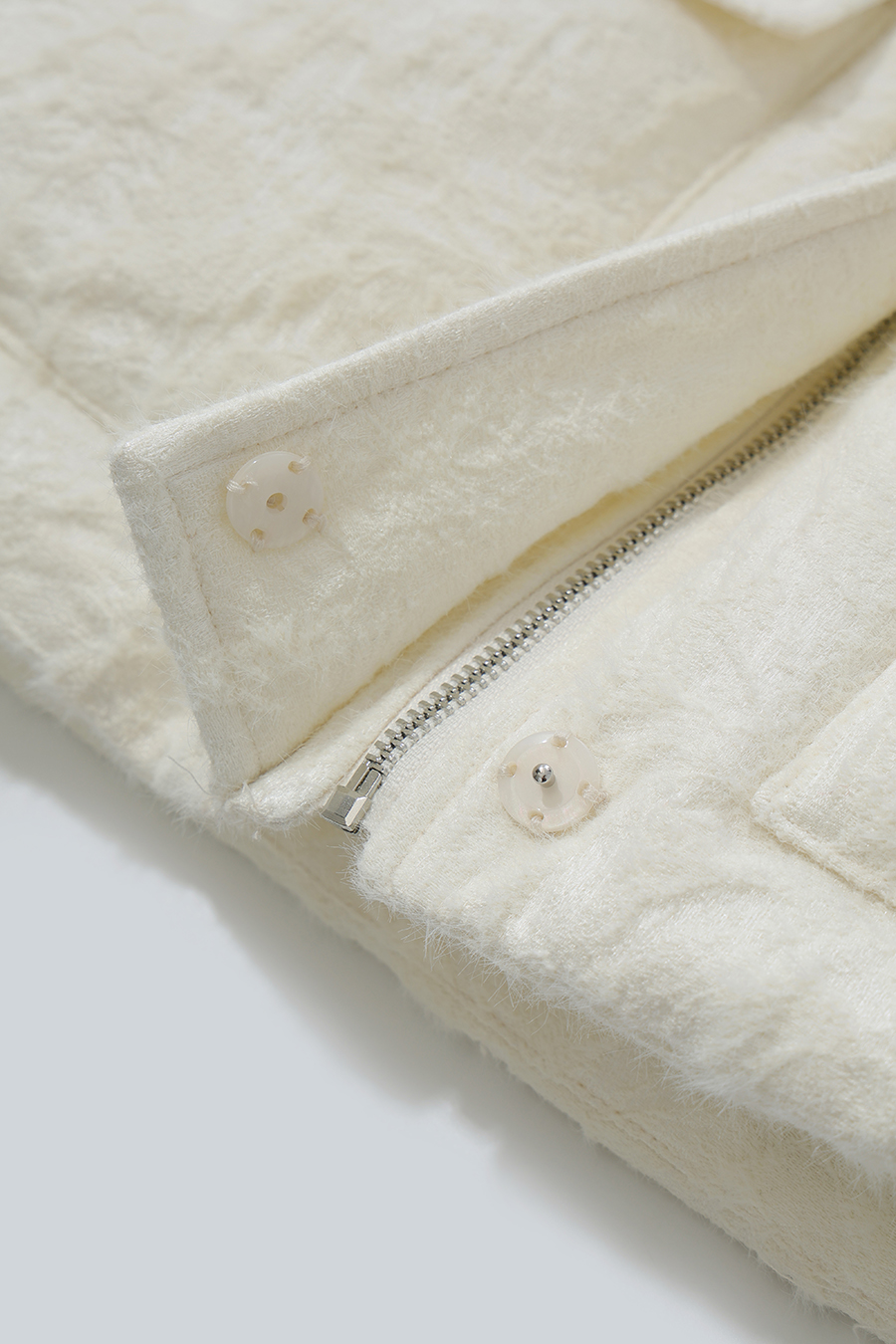 Stand Collar Jacquard Down Jacket|AMII