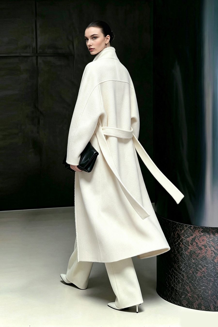 Yak Down & Wool Double-Faced Fabric|AMII