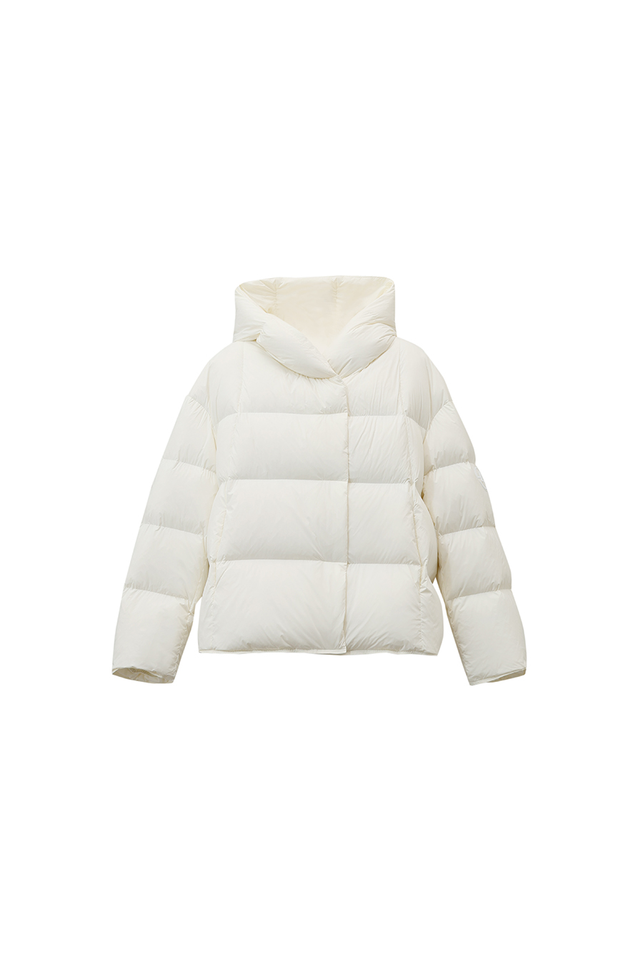 Hooded Down Jacket with Magnetic Closures|AMII