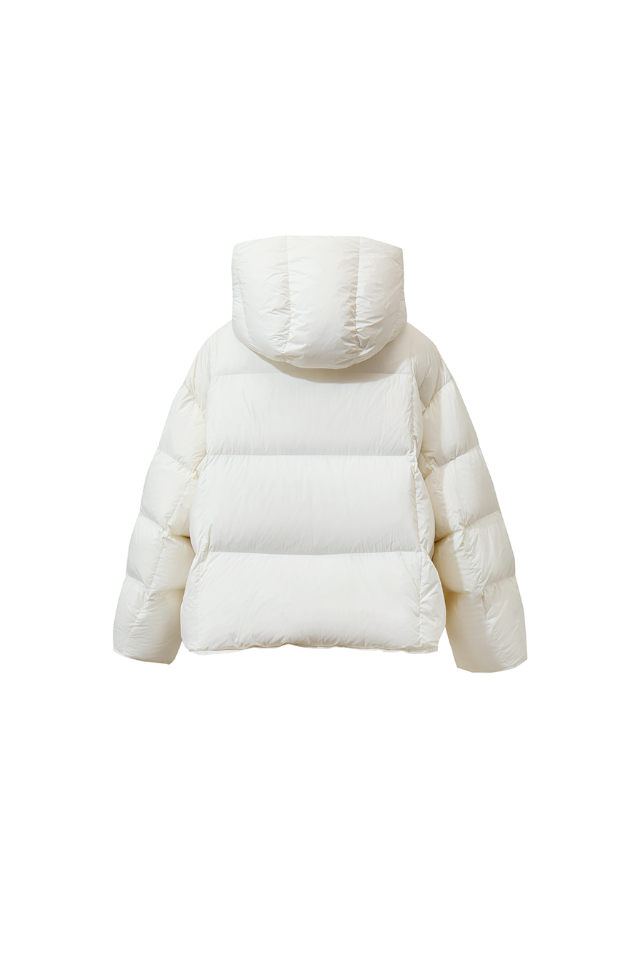 Hooded Down Jacket with Magnetic Closures|AMII